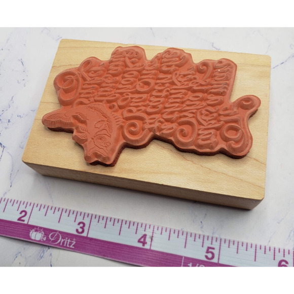 Fish Hook Line And Sinker PSX Wood Mounted Rubber Stamp G-1635 - Picture 7 of 7